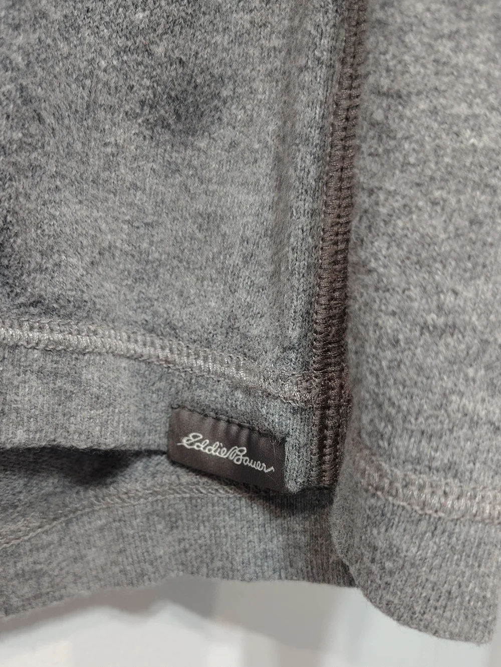 Eddie Bauer 1/4 Zip Heatheted Gray Sweater in‎ Mens size Large Office Casual